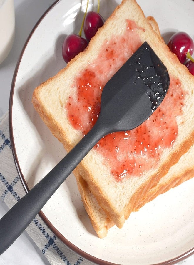 TASKHOUSE Silicone Spatula and Pastry Brush Set 1 Piece Food Grade Spatula + 1 Piece Basting Brush for Cooking, Baking & Grilling (Black) - Image 4